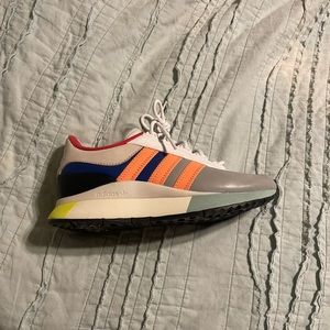 ONLY WORN ONCE !!! Adidas Color Block Leather Fashion Sneakers.